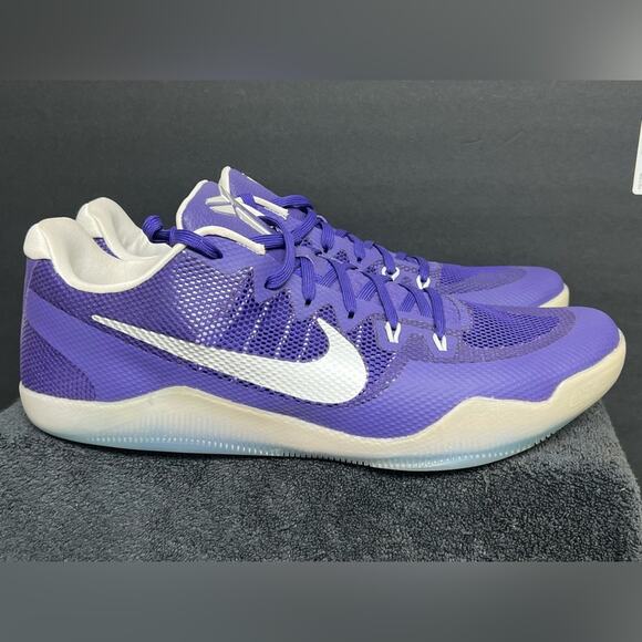 Nike Kobe 11 XI Elite Low Team Bank Court Purple 856485-551 Men’s SZ 18 NWOB - Picture 2 of 9